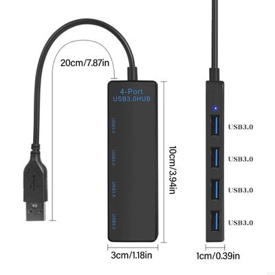Универсальный 4-портовый USB 3.0 хаб USB-разветвитель для компьютеров и телевизоров для офиса, учебы, развлечений Высокоскоростной USB-хаб