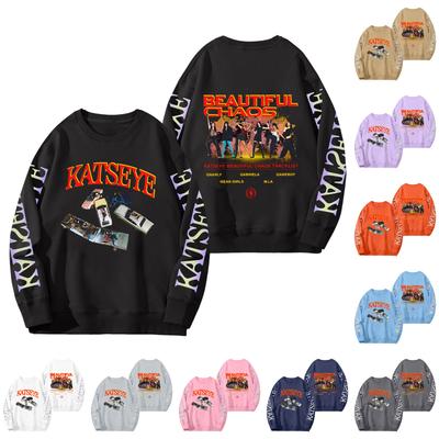 Женский модный пуловер с длинным рукавом, принтом и круглым вырезом, свободного кроя