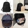 manukori A4 Large Capacity Lightweight and Popular Nylon Backpack for Casual Perfect for and Travel Women's Backpack, Use, Commuting, School, (Black)