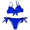Сексуальное бикини на бретельках с v-образным вырезом и открытой спиной, завязанный бюстгальтер с высокой талией, трусы, купальник, пляжная одежда