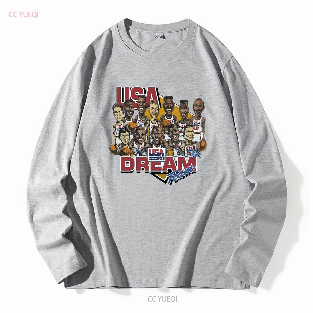Винтажная футболка для баскетбола 1992 года, стиль 90-х, Dream Team USA, винтажная, стираная, унисекс, с принтом, для повседневной носки, дышащая