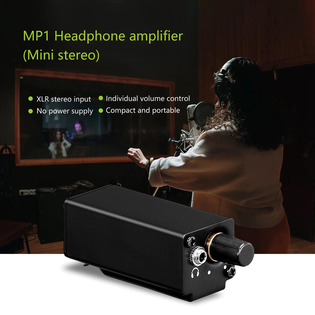 Portable Headphone Amplifier With Dual XLR/TRS Inputs In-Ear Monitor Amplifier Amplifier for In Ear Monitoring