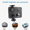 4 в 1 панель переключателей водонепроницаемый цифровой вольтметр 12 В мощность автомобиля двойное зарядное устройство USB гнездо прикуривателя с клавишным переключателем