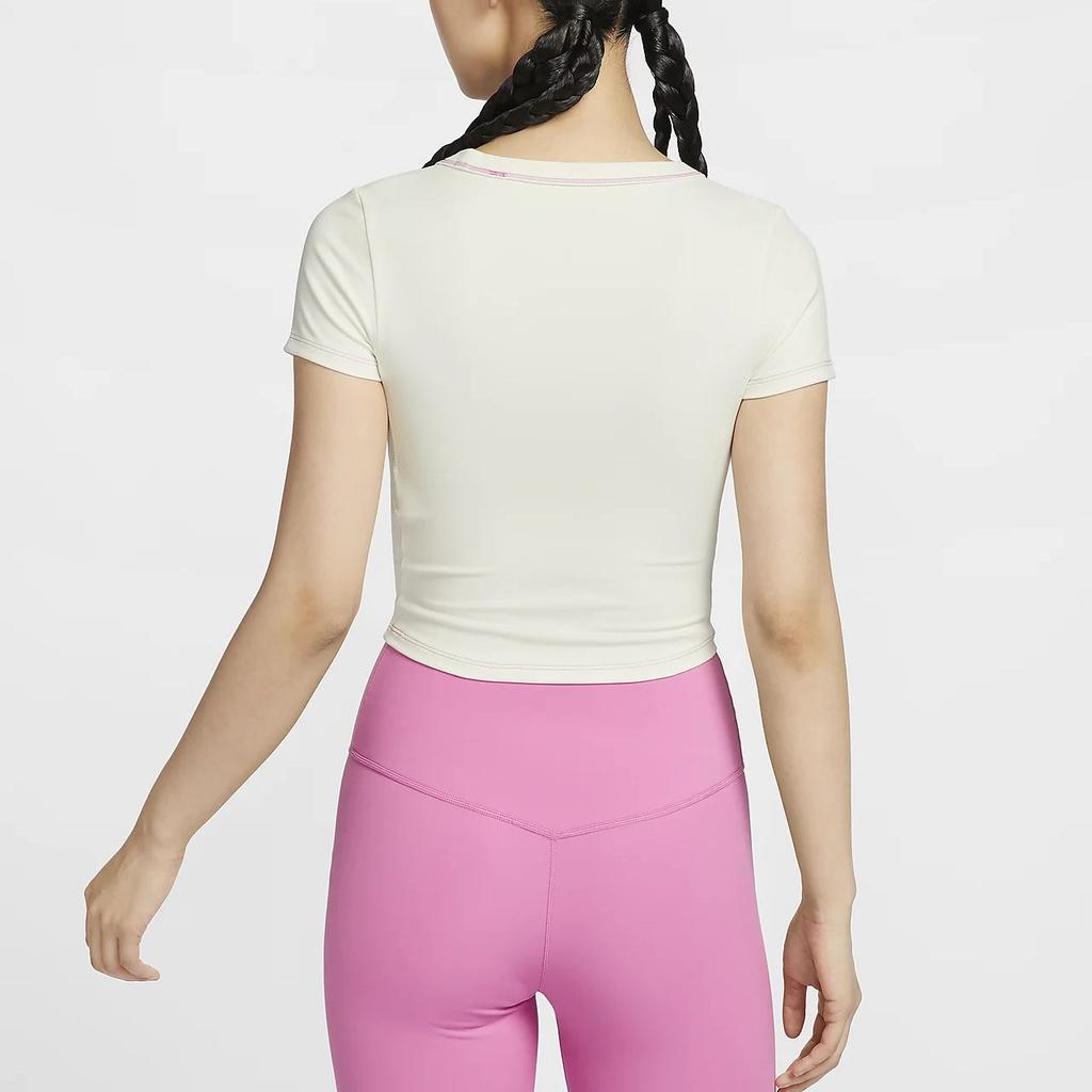Nike Женский облегающий укороченный топ Dri Fit One Цвет: Парусный белый HM4584-133
