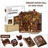 Книжный зал DIY Мини-домик из дерева Вставка для книжной полки Набор 3D-пазл из дерева Набор для творчества Строительные игрушки Декор для книжной полки Игрушки для детей