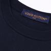 LOUIS VUITTON Black HRN42W Signature Short Sleeve Crew Neck tops M NavyUsed