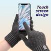 Вязаные перчатки, совместимые с сенсорным экраном, с плюшевой мягкой подкладкой для зимних видов спорта на открытом воздухе