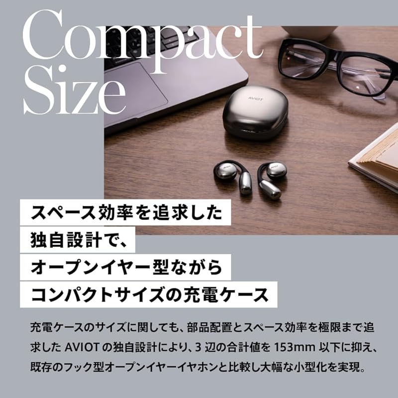 AVIOT TE-H1 open year earphones don't cover your ears ear hook high resolution Compatible with LDAC Sound leak suppression mode Volume priority mode