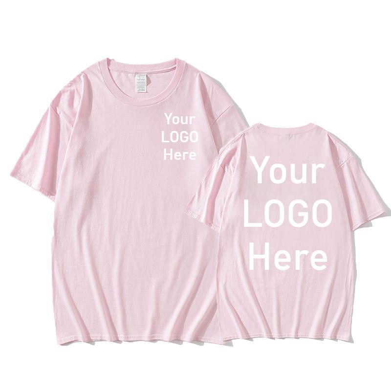 Напечатано Ваше фото на спине и спереди. Индивидуальный дизайн. 100% хлопок. Футболка с коротким рукавом для мужчин и женщин.