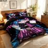 Jinx Pattern Bedding Quilt Set Quilt Cover Pillowcase Home Birthday Gift(1 * duvet cover + 2 * pillowcase, without core)