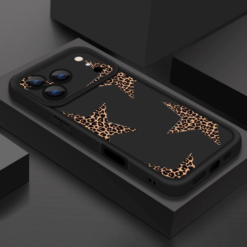 Чехол из ТПУ с узором в виде пятиконечной звезды для iPhone 17 Pro 17e 15 16 Pro Max 14 13 Pro Max 16e Ударопрочный мягкий силиконовый чехол для телефона