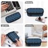 Pen Case 300D Polyester Spacious Storage Easy Open Zipper with Mesh Pocket Removable Divider and Pen Slots for Boys Girls