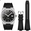 Для Tissot PRX T137.407/T137.410 Силиконовый ремешок с быстрой заменой Super Player 40 мм Мужской Выпуклый Резиновый Ремешок Браслет для Часов 12 мм