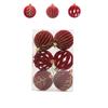 6pcs Velvet Christmas Painted Balls Pendant 6cm Christmas Tree Ornaments  Holiday Festival Decor