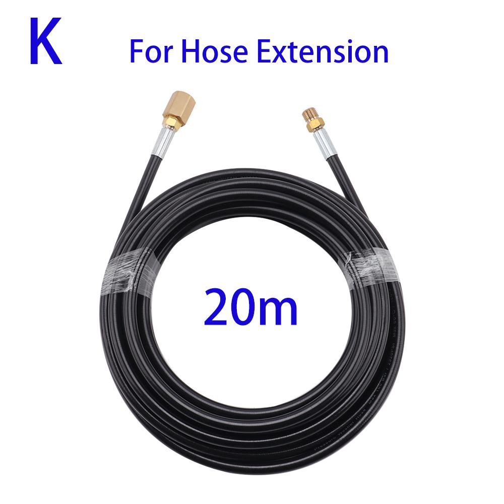20 м шланг для прочистки канализационной воды, засорение канализационных труб, насадка для шланга с шнуром для мойки высокого давления Karcher Bosch