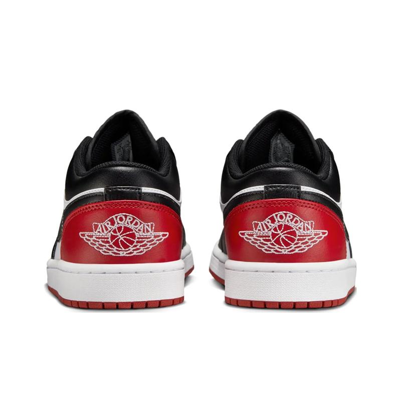 Jordan Air Jordan 1 Нескользящие Низкие Винтажные Баскетбольные Кроссовки Унисекс Bred Toe Jordan 553558-161