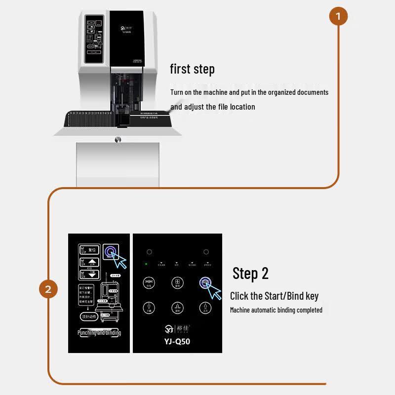 Yujia YJ-Q50S Automatic Voucher Binding Machine CN plug (adapter included)