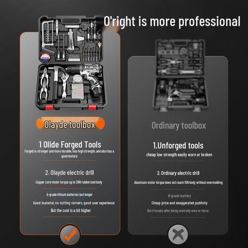Беспроводная литиевая электрическая дрель и набор инструментов-отверток