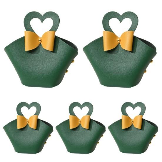 5 шт. подарочный пакет, удобная красочная мини-сумочка из искусственной кожи, сумки для конфет для вечеринок, свадебных украшений