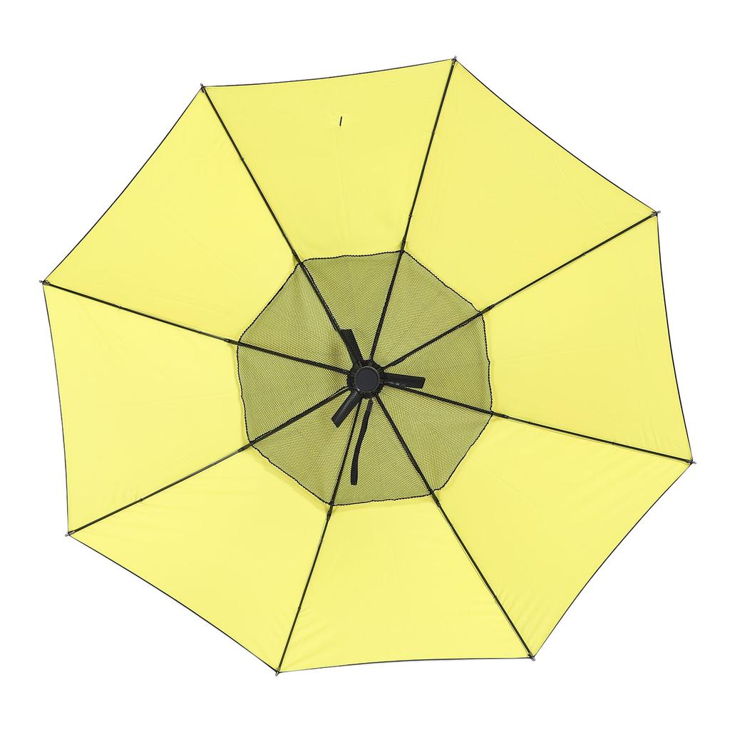 Зонт от солнца с вентилятором для запотевания, многофункциональный охлаждающий вентилятор, УФ-зонт от солнца для жаркого лета, желтый