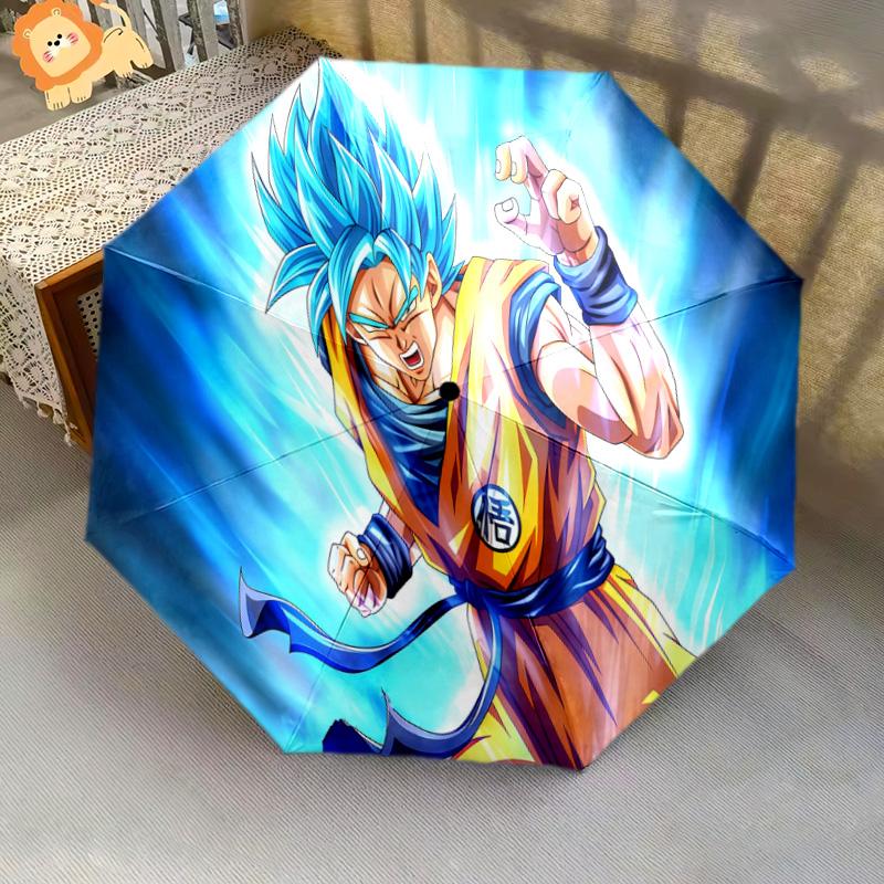 1 шт. Автоматический складной зонт - Узор Dragon Ball Super Портативный складной дизайн с 8 спицами Рождественские и Новогодние подарки