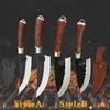 4 типа кованых обвалочных ножей, кухонный нож для мясника, нож шеф-повара, высокоуглеродистая сталь, полный Тан, нарезанный рыболовный охотничий нож