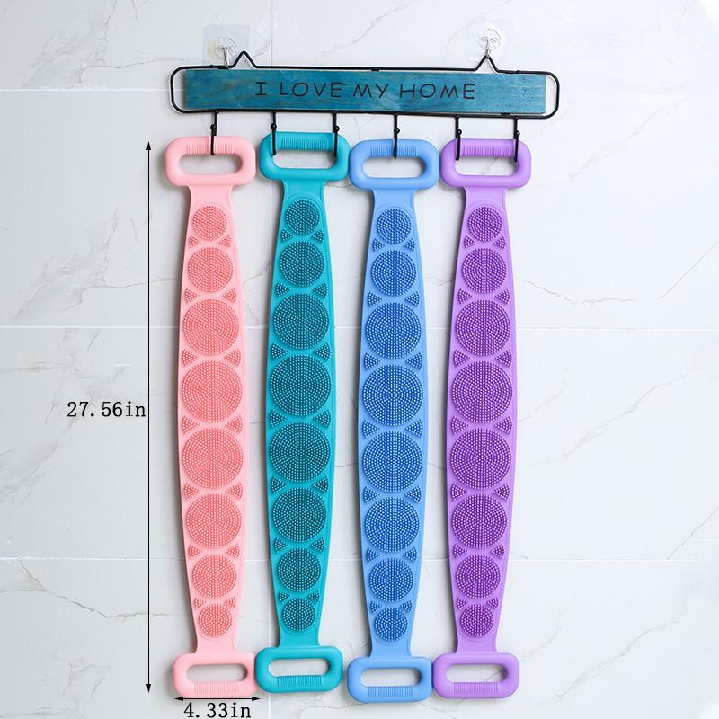 Длинное силиконовое полотенце для душа, средство для протирки спины, сильное двустороннее средство для протирки грязью, средство для протирания пеплом, полотенце для душа для мужчин и женщин.