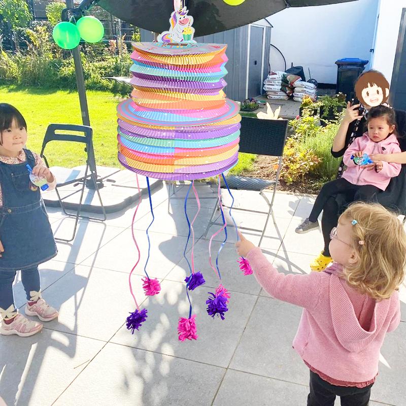 1 шт., пиньята с радужным единорогом на день рождения, милая лошадь, конфетный подарок, игрушка-пината для детей, сувениры на первый день рождения, декор для детского душа