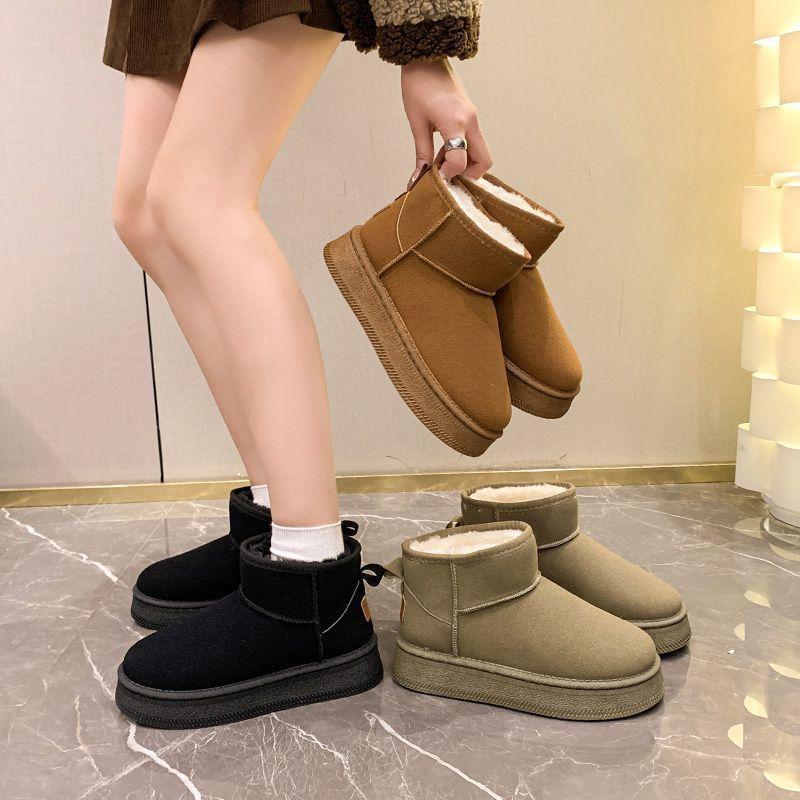 2025 Autumn and Winter New Fashionable Versatile Comfortable Thick-soled Snow Boots Women's Warm and Velvet Foot Non-slip Boots Women