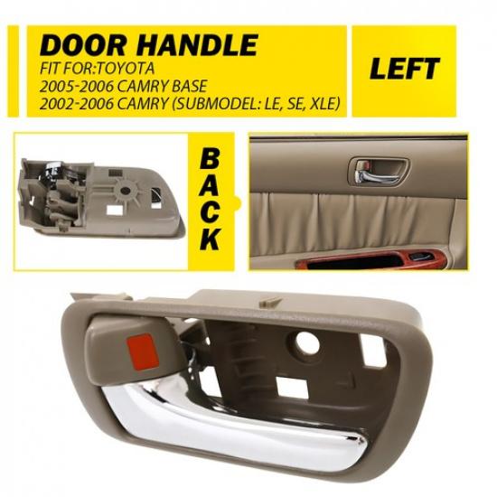 1/2/4PCS Beige Chrome Interior Door Handle For Toyota Camry 2002-2006 Left Right
