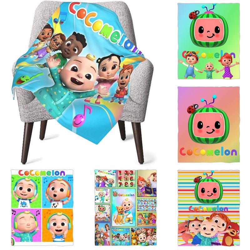 Cocomelon Theme Kids Baby Blanket Ultra Soft Comfortable Warm Flannel Bedding