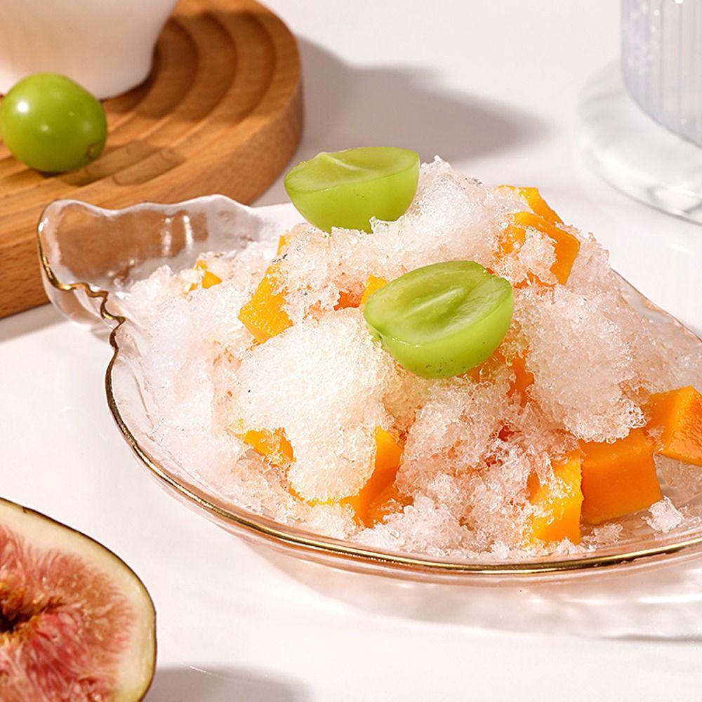 with Ice Cube Mold Mini Shaved Ice Machine Hand-Operated Small Hail Machine  Kitchen Tool