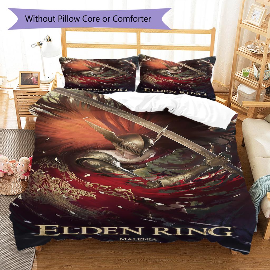 Soulslike games Pattern Bedding Quilt Set Quilt Cover Pillowcase Home Decoration Birthday Gift (1 * duvet cover + 2 * pillowcase, without core)