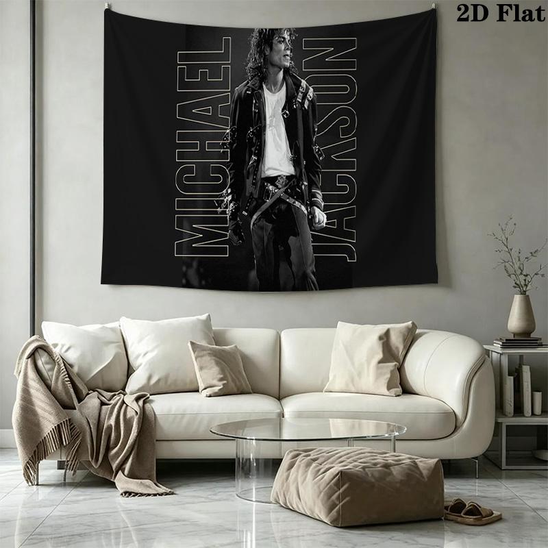 King of Pop Wall Tapestry Aesthetic Wall Hanging Printed Fabric Blanket Decorative Tapestries for Bedroom Living Room Home Decor