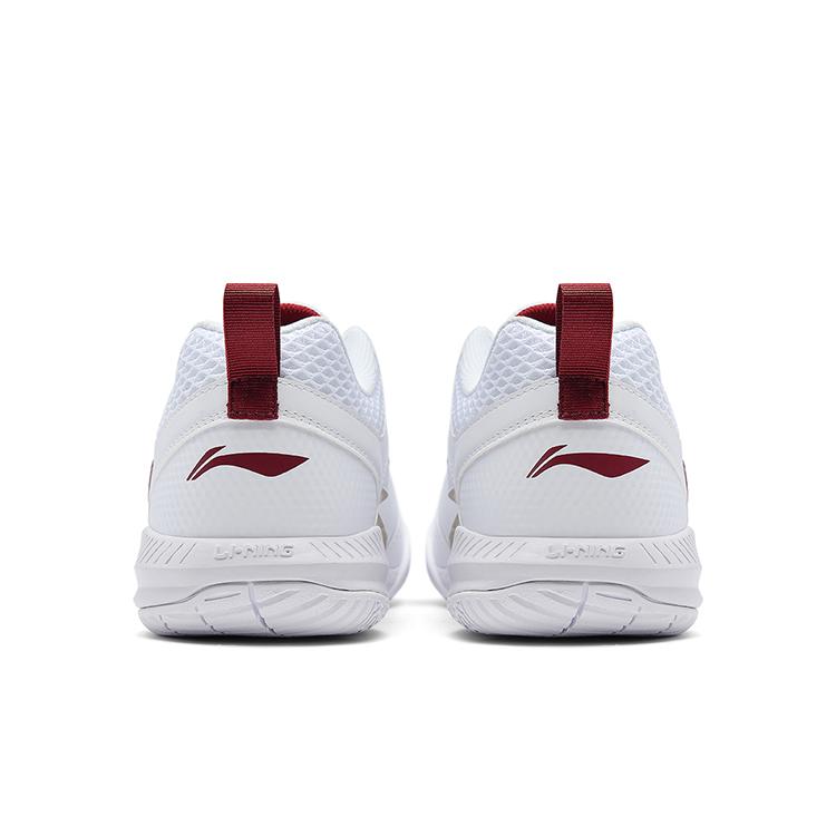 Li Ning Кроссовок Ракета 2.0 Амортизация Скользкая Устойчивость к Истиранию Низкие Бадминтонные Кроссовки Унисекс Белый Красный AYTU049-2