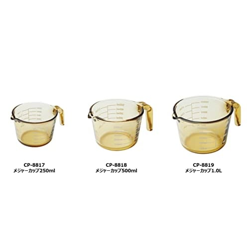 PEARL METAL VISIONS Measuring Cup, 500ml, Heat-Resistant Glass, Oven, Microwave, Dishwasher, and Freezer Safe, CP-8818