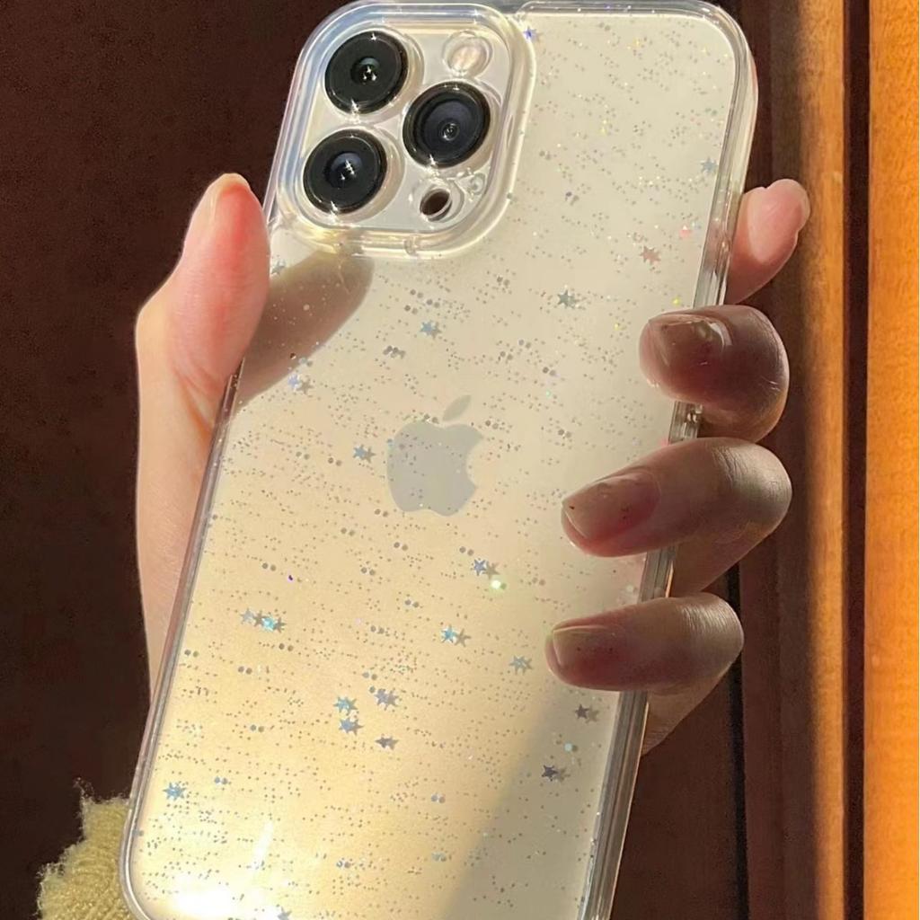 Тот же чехол со звездочками-блестками подходит для iPhone 17 Pro Max, Apple 16, 15 прозрачный, 14 для женщин, 13
