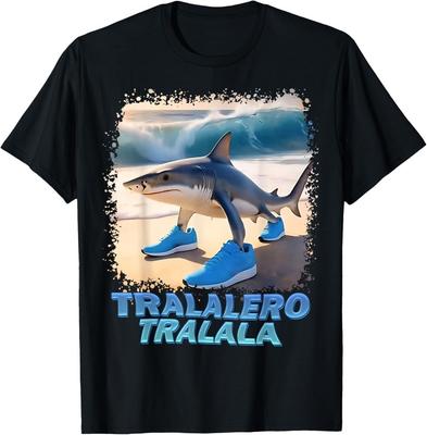 Футболка унисекс Tralalero Tralala Итальянский мем про мозговую гниль