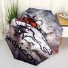 Автоматический зонт с принтом LOGO Denver Broncos, 8 спиц, железный каркас, пластиковая ручка, подходит для путешествий на открытом воздухе и на каждый день, идеальный подарок