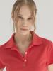 SORRY, TOO MUCH LOVE Clean Mood Pique Polo Top_Red