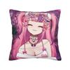 Чехол на подушку Ironmouse Неоновое Сердце с Дьяволом Квадратный Милая Vtuber Девушка Декор Подушки Чехол для Дома 45X45См