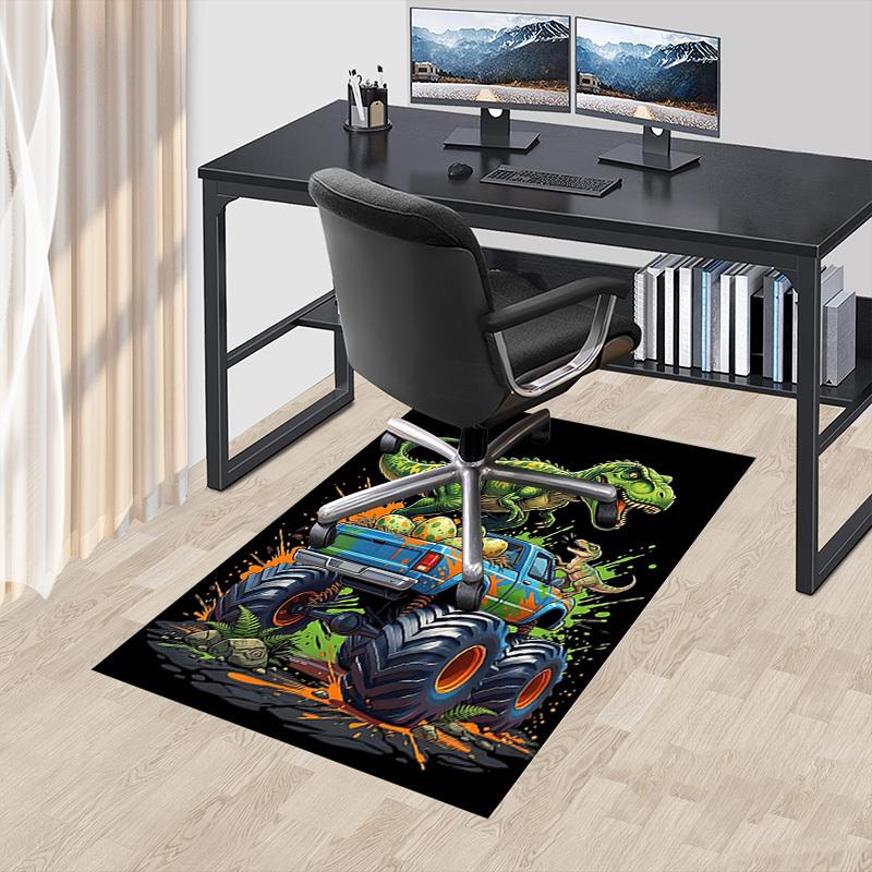 1PC Dinosaur Truck Extra Large Non-Slip Floor carpet, Office, family, bedroom, Studio - Large Area RugJ0378
