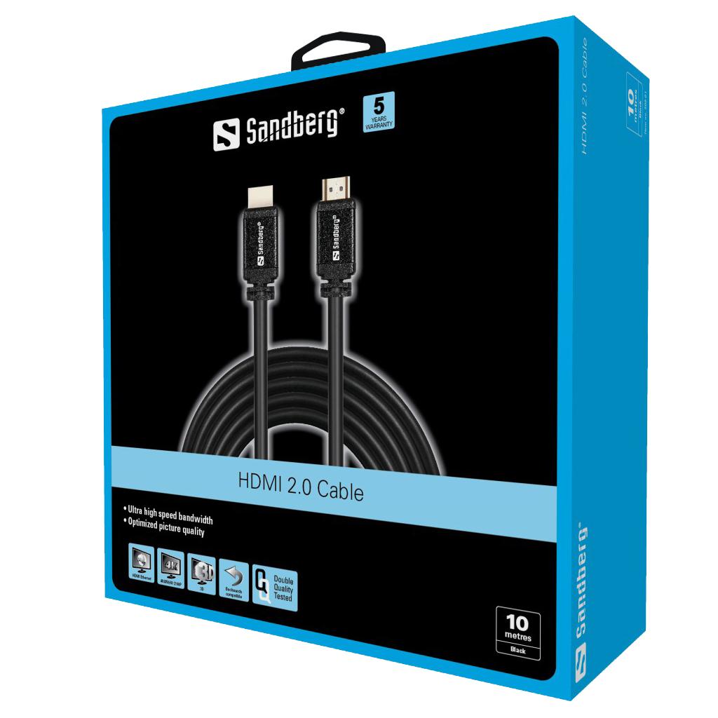 Sandberg HDMI Cable 4K 3D 2.0 14Gb/ 48bit 5m