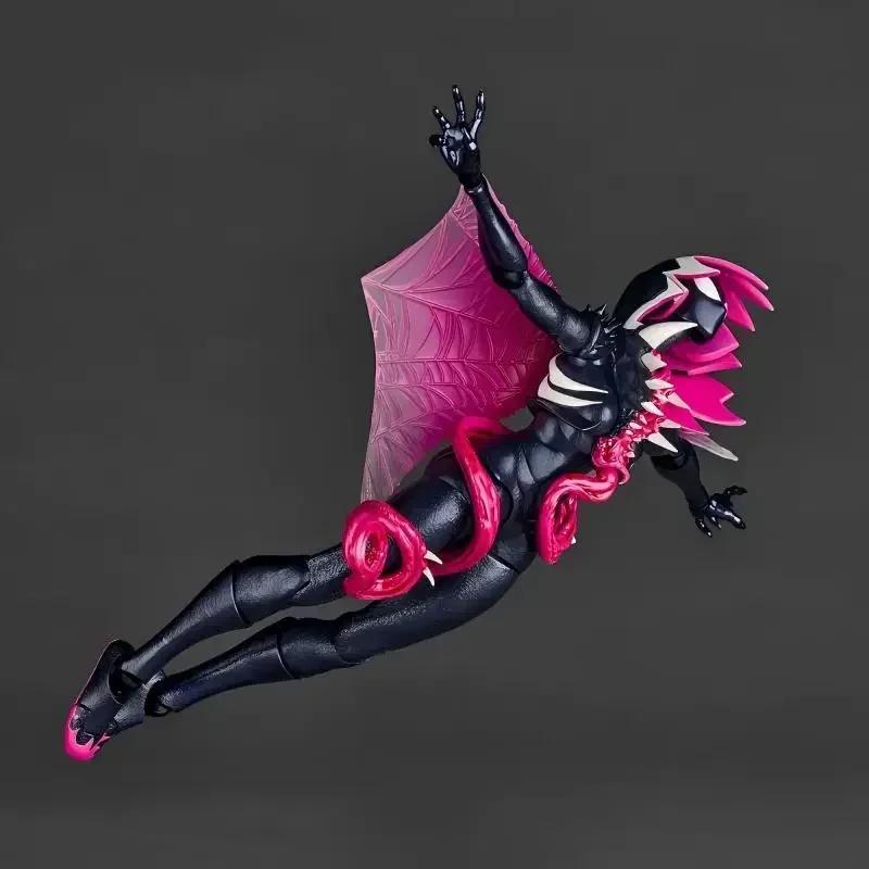 Фигурка Симбиот Гвеном Kaiyodo Revoltech Amazing Yamaguchi Гвен Стейси в стиле Венома Аниме Модель Подарок Игрушки НОВЫЙ KO Подвижная Артикулированная Масштаб