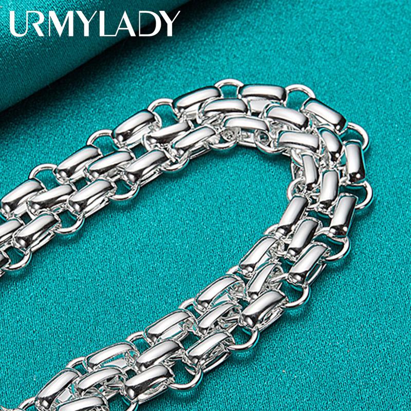 925 Sterling Silver Chain Bracelet Fashion Charm Fine Jewelry