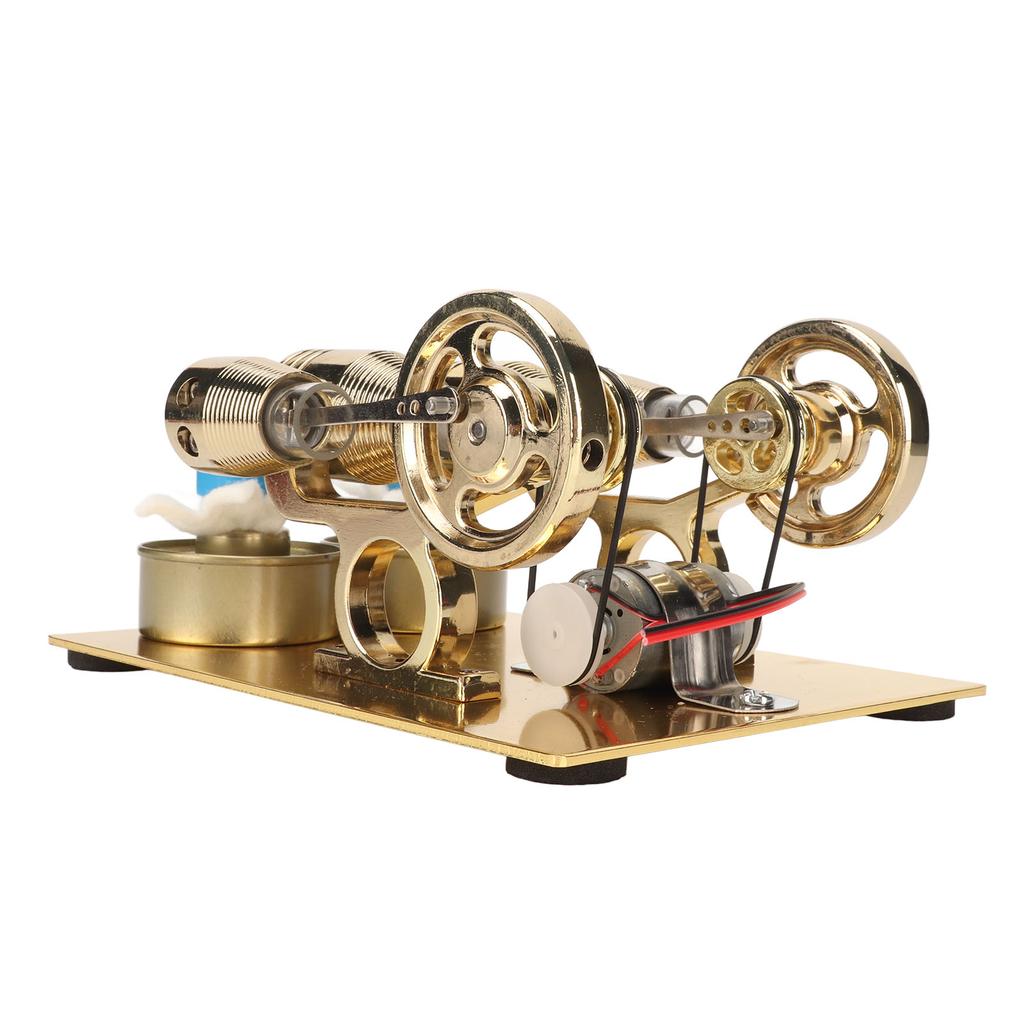 Hot Stirling Engine Golden Color Easy Assembly Stainless Steel Stirling Engine Model for Teachin