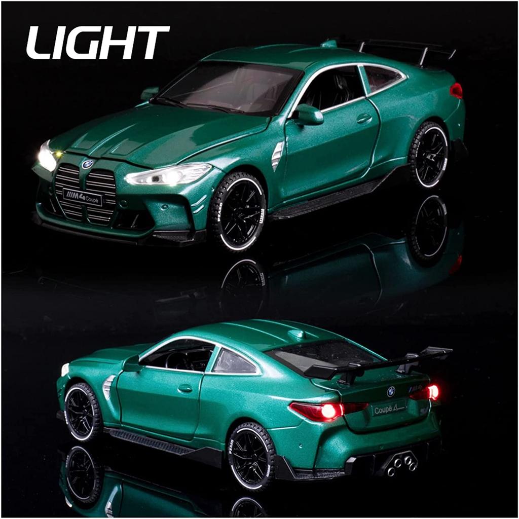 1:32 Scale M4 Coupe Alloy Sports Car Model Diecasts & Toy Vehicles Metal Toy Car Model Sound Light Simulation Collection Kids Gift
