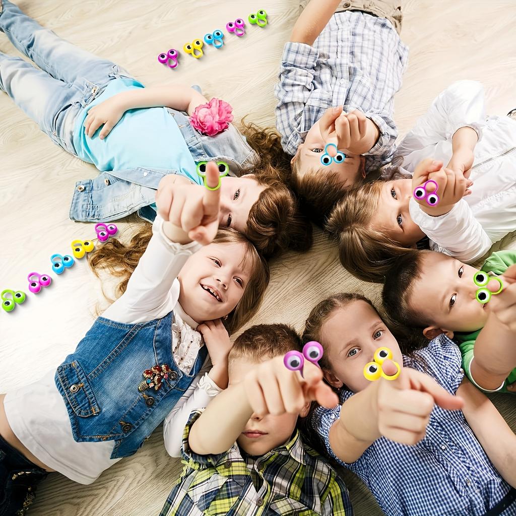 12pcs Interactive Wiggling Eyes,Big Eye Rings, Eyeball Finger Puppets,Enhance Imagination,Party Favors,for Christmas,Halloween