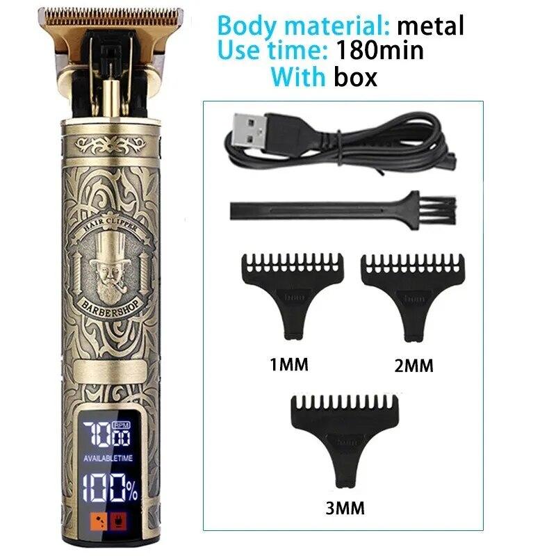 Электрическая машинка для стрижки волос Профессиональная беспроводная машинка для стрижки волос с USB Профессиональный триммер для бороды Набор для стрижки волос Машина для стрижки волос