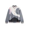 Li Ning Badfive Color Block Letter Print Свободная спортивная куртка Мужская куртка Moonlight-Gray Shadow-Gray Black AFDT797-2